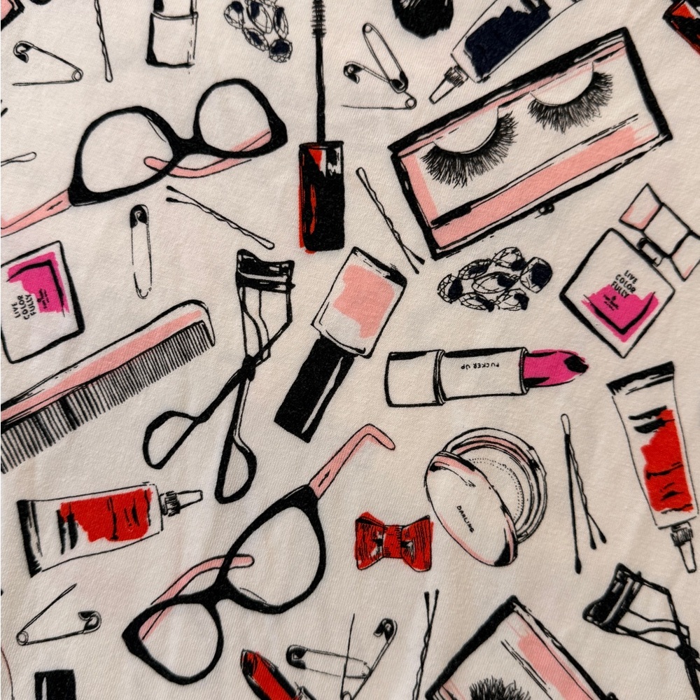 Kate Spade Dream a Little Dream Makeup Print‎ nightgown XS - Picture 6 of 8